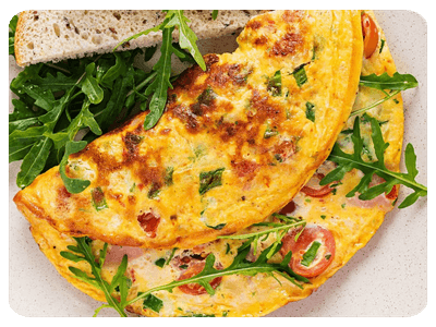 Arugula and Tomato Omelet